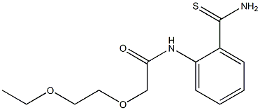 N-[2-(aminocarbonothioyl)phenyl]-2-(2-ethoxyethoxy)acetamide 结构式