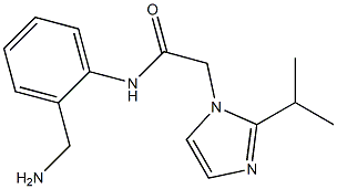 N-[2-(aminomethyl)phenyl]-2-[2-(propan-2-yl)-1H-imidazol-1-yl]acetamide 结构式