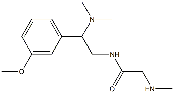 N-[2-(dimethylamino)-2-(3-methoxyphenyl)ethyl]-2-(methylamino)acetamide 结构式