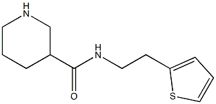 N-[2-(thiophen-2-yl)ethyl]piperidine-3-carboxamide 结构式