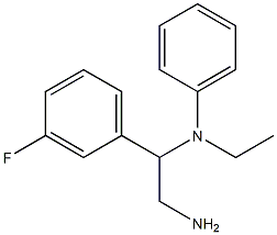 N-[2-amino-1-(3-fluorophenyl)ethyl]-N-ethyl-N-phenylamine 结构式