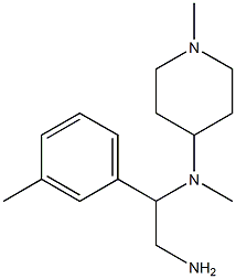 N-[2-amino-1-(3-methylphenyl)ethyl]-N-methyl-N-(1-methylpiperidin-4-yl)amine 结构式