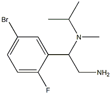 N-[2-amino-1-(5-bromo-2-fluorophenyl)ethyl]-N-isopropyl-N-methylamine 结构式