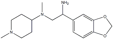 N-[2-amino-2-(1,3-benzodioxol-5-yl)ethyl]-N-methyl-N-(1-methylpiperidin-4-yl)amine 结构式