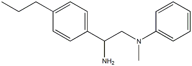 N-[2-amino-2-(4-propylphenyl)ethyl]-N-methylaniline 结构式