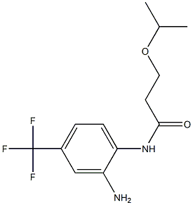 N-[2-amino-4-(trifluoromethyl)phenyl]-3-(propan-2-yloxy)propanamide 结构式