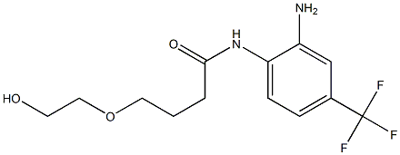 N-[2-amino-4-(trifluoromethyl)phenyl]-4-(2-hydroxyethoxy)butanamide 结构式