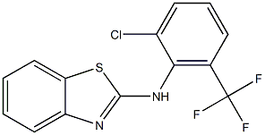 N-[2-chloro-6-(trifluoromethyl)phenyl]-1,3-benzothiazol-2-amine 结构式