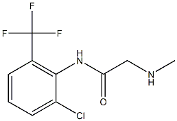 N-[2-chloro-6-(trifluoromethyl)phenyl]-2-(methylamino)acetamide 结构式