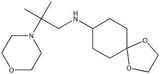 N-[2-methyl-2-(morpholin-4-yl)propyl]-1,4-dioxaspiro[4.5]decan-8-amine 结构式