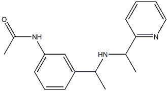 N-[3-(1-{[1-(pyridin-2-yl)ethyl]amino}ethyl)phenyl]acetamide 结构式