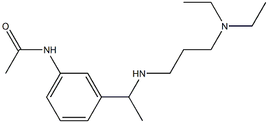 N-[3-(1-{[3-(diethylamino)propyl]amino}ethyl)phenyl]acetamide 结构式