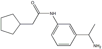 N-[3-(1-aminoethyl)phenyl]-2-cyclopentylacetamide 结构式