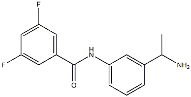 N-[3-(1-aminoethyl)phenyl]-3,5-difluorobenzamide 结构式