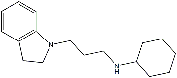 N-[3-(2,3-dihydro-1H-indol-1-yl)propyl]cyclohexanamine 结构式