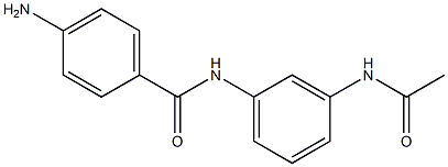 N-[3-(acetylamino)phenyl]-4-aminobenzamide 结构式