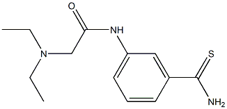 N-[3-(aminocarbonothioyl)phenyl]-2-(diethylamino)acetamide 结构式