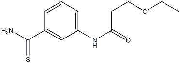 N-[3-(aminocarbonothioyl)phenyl]-3-ethoxypropanamide 结构式