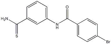 N-[3-(aminocarbonothioyl)phenyl]-4-bromobenzamide 结构式