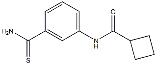 N-[3-(aminocarbonothioyl)phenyl]cyclobutanecarboxamide 结构式