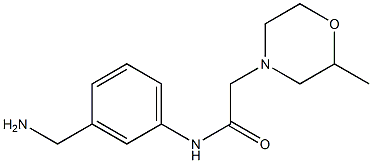 N-[3-(aminomethyl)phenyl]-2-(2-methylmorpholin-4-yl)acetamide 结构式