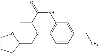 N-[3-(aminomethyl)phenyl]-2-(oxolan-2-ylmethoxy)propanamide 结构式