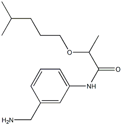 N-[3-(aminomethyl)phenyl]-2-[(4-methylpentyl)oxy]propanamide 结构式