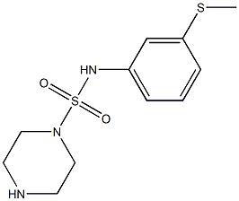 N-[3-(methylsulfanyl)phenyl]piperazine-1-sulfonamide 结构式