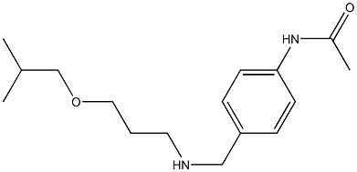 N-[4-({[3-(2-methylpropoxy)propyl]amino}methyl)phenyl]acetamide 结构式