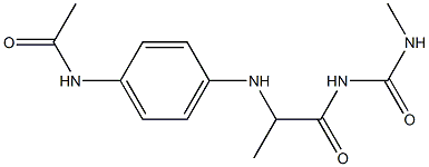 N-[4-({1-[(methylcarbamoyl)amino]-1-oxopropan-2-yl}amino)phenyl]acetamide 结构式