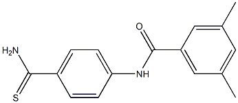N-[4-(aminocarbonothioyl)phenyl]-3,5-dimethylbenzamide 结构式
