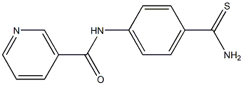 N-[4-(aminocarbonothioyl)phenyl]nicotinamide 结构式