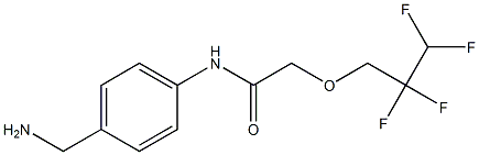 N-[4-(aminomethyl)phenyl]-2-(2,2,3,3-tetrafluoropropoxy)acetamide 结构式