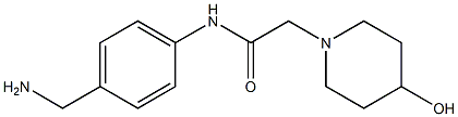 N-[4-(aminomethyl)phenyl]-2-(4-hydroxypiperidin-1-yl)acetamide 结构式