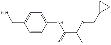 N-[4-(aminomethyl)phenyl]-2-(cyclopropylmethoxy)propanamide 结构式