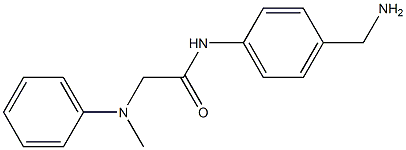 N-[4-(aminomethyl)phenyl]-2-[methyl(phenyl)amino]acetamide 结构式