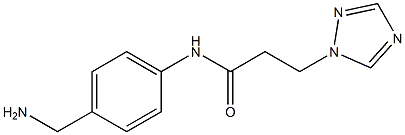 N-[4-(aminomethyl)phenyl]-3-(1H-1,2,4-triazol-1-yl)propanamide 结构式