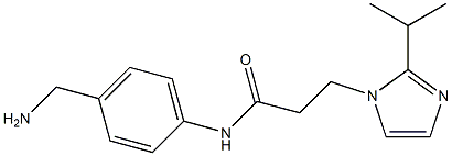 N-[4-(aminomethyl)phenyl]-3-[2-(propan-2-yl)-1H-imidazol-1-yl]propanamide 结构式