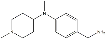 N-[4-(aminomethyl)phenyl]-N,1-dimethylpiperidin-4-amine 结构式