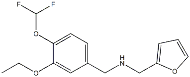 N-[4-(difluoromethoxy)-3-ethoxybenzyl]-N-(2-furylmethyl)amine 结构式