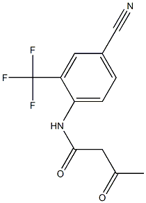 N-[4-cyano-2-(trifluoromethyl)phenyl]-3-oxobutanamide 结构式