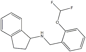 N-{[2-(difluoromethoxy)phenyl]methyl}-2,3-dihydro-1H-inden-1-amine 结构式