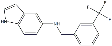 N-{[3-(trifluoromethyl)phenyl]methyl}-1H-indol-5-amine 结构式