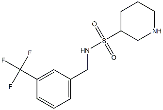 N-{[3-(trifluoromethyl)phenyl]methyl}piperidine-3-sulfonamide 结构式