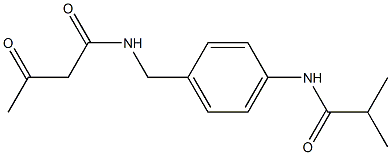 N-{[4-(2-methylpropanamido)phenyl]methyl}-3-oxobutanamide 结构式