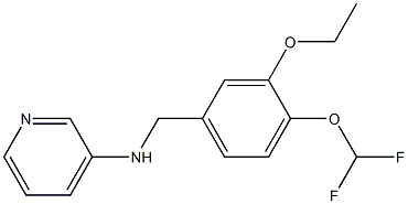 N-{[4-(difluoromethoxy)-3-ethoxyphenyl]methyl}pyridin-3-amine 结构式