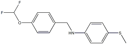 N-{[4-(difluoromethoxy)phenyl]methyl}-4-(methylsulfanyl)aniline 结构式