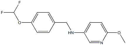 N-{[4-(difluoromethoxy)phenyl]methyl}-6-methoxypyridin-3-amine 结构式