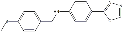 N-{[4-(methylsulfanyl)phenyl]methyl}-4-(1,3,4-oxadiazol-2-yl)aniline 结构式