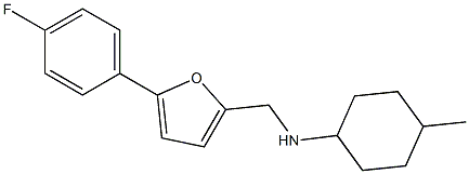 N-{[5-(4-fluorophenyl)furan-2-yl]methyl}-4-methylcyclohexan-1-amine 结构式